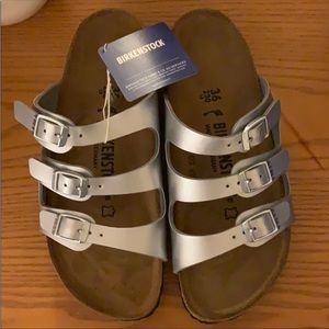 NEW Birkenstock Florida Sandal (silver size 36)